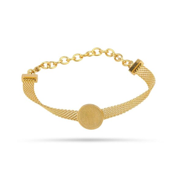 Classic Gold-Tone Coin Bracelet - Picture 1 of 3